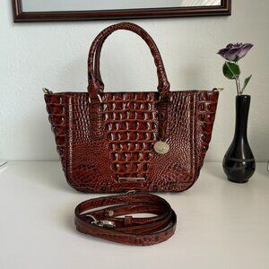 NWOT Brahmin Small Ashlee  Pecan Melbourne Leather Satchel